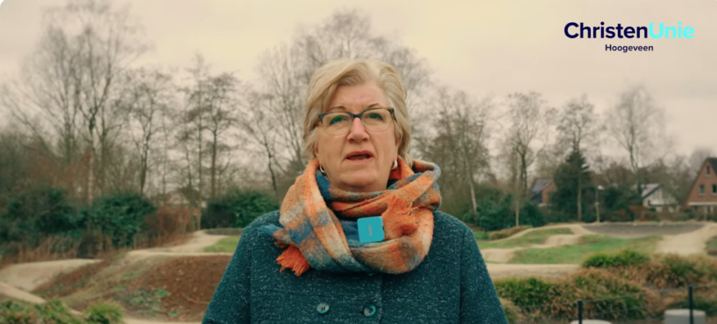 CU Hoogeveen Kandidaat #2 Hetty Pullen-Muis, schermafbeelding van Video Steenbergerpark